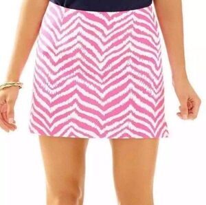 Lilly Pulitzer Size 00 Ella Skort Pink Chevron